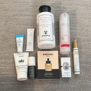 Mixed samples and Sisley Eau Efficace Makeup Remover